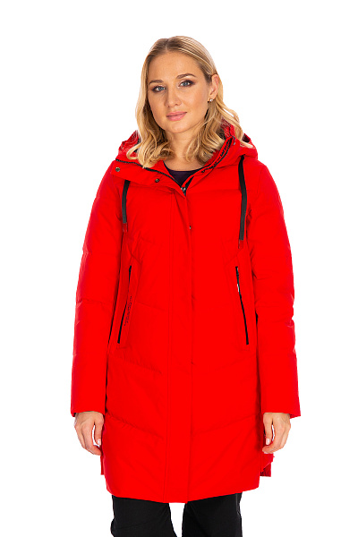 Женский зимний Пуховик WHS Красный, 8783322