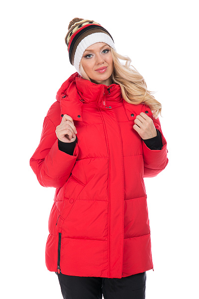Женский зимний Пуховик WHS Красный, 8783227