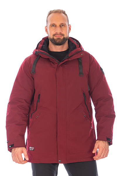 Мужская зимняя Парка WHS Бордовый, 8783357