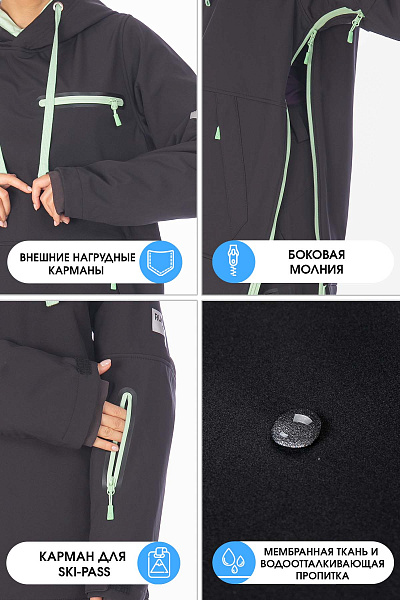 Анорак Running River Черный, 8278154