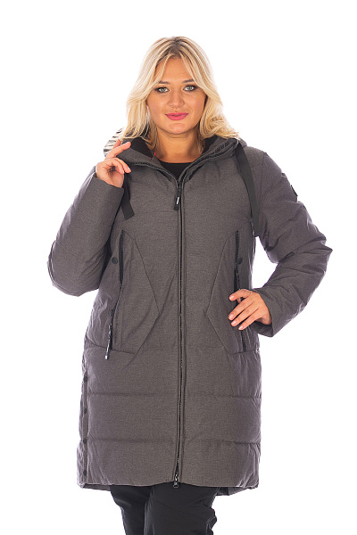 Женский зимний Пуховик WHS Темно-серый, 8783314