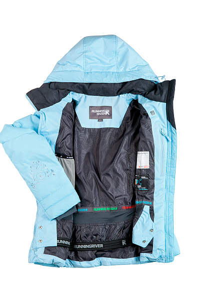 Женский горнолыжный Пуховик Running River Светло-голубой, 827866