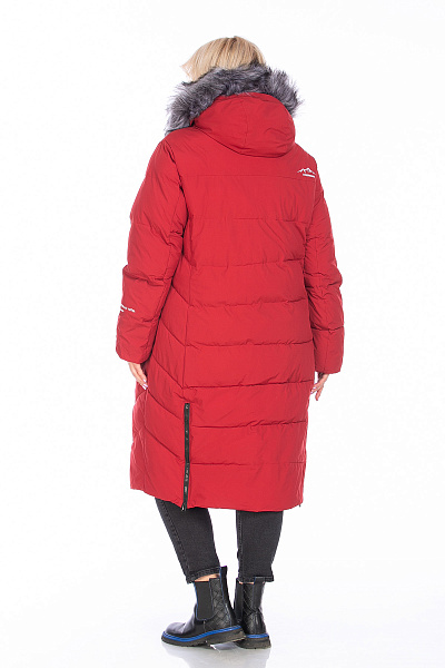 Пуховик WHS Бордовый, 8783401