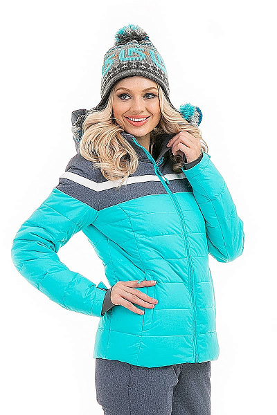 Женский горнолыжный Пуховик High Experience Голубой, 6980201