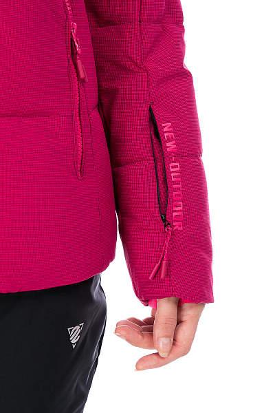 Женский горнолыжный Пуховик WHS Малиновый, 8783188