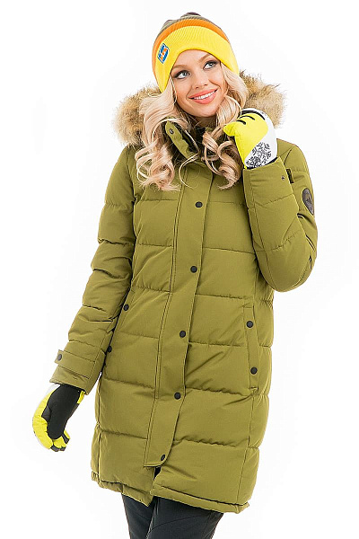 Женская зимняя Куртка WHS Зеленый, 878382
