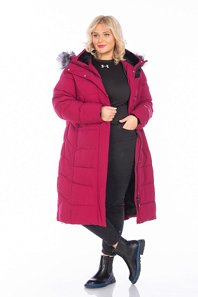 Пуховик WHS Малиновый, 8783401