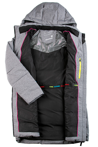 Женский зимний Пуховик WHS Серый, 8783314