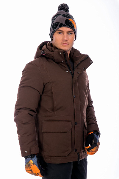 Мужская зимняя Парка WHS Коричневый, 8783134