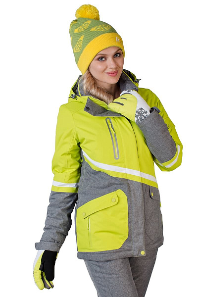 Женская горнолыжная Куртка High Experience Салатовый, 6980158