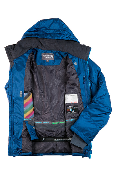 Мужской горнолыжный Пуховик Running River Синий, 827869