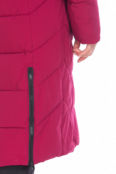 Пуховик женский WHS Малиновый, 8783401