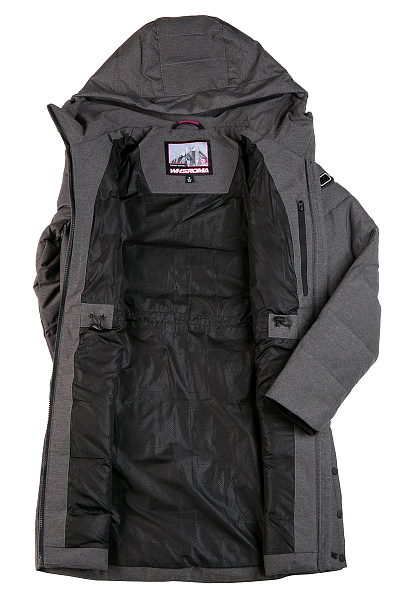 Женский зимний Пуховик WHS Темно-серый, 8783217