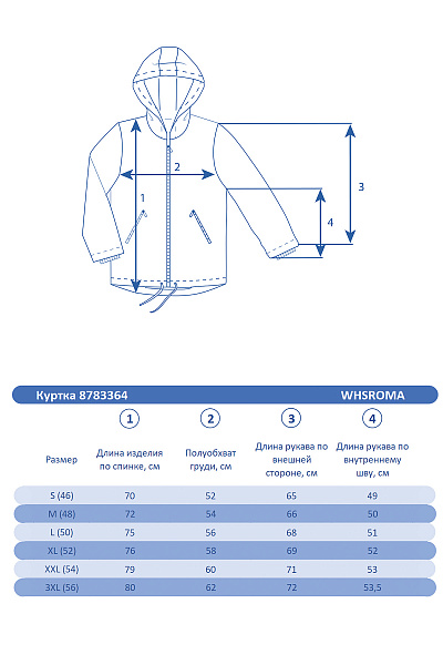 Мужская горнолыжная Куртка WHS Синий, 8783364