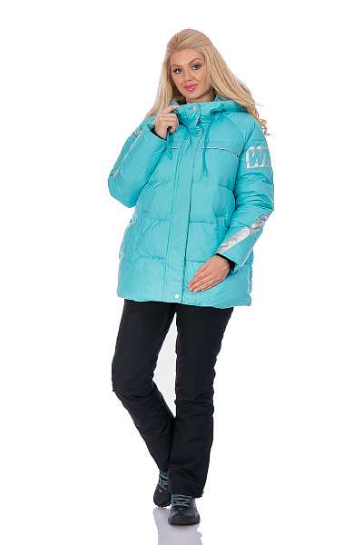 Женский зимний Пуховик WHS Голубой, 8783242