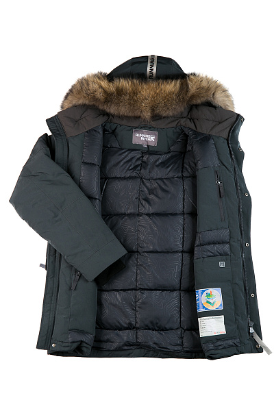 Мужская зимняя Парка Running River Серый, 827887