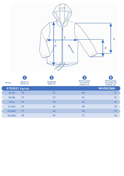 Куртка WHS Голубой, 8783521