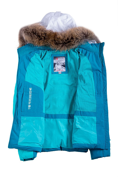 Женский горнолыжный Пуховик High Experience Голубой, 6980259