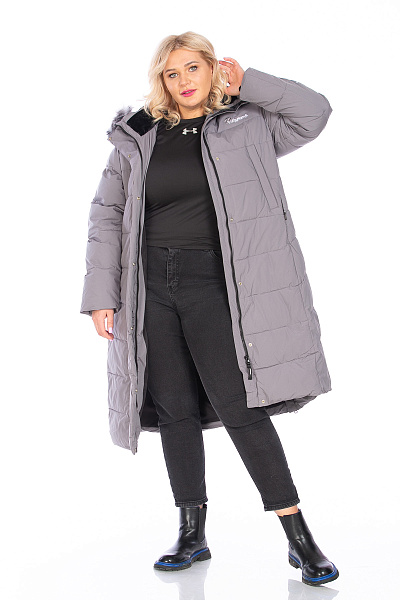 Пуховик WHS Серый, 8783401
