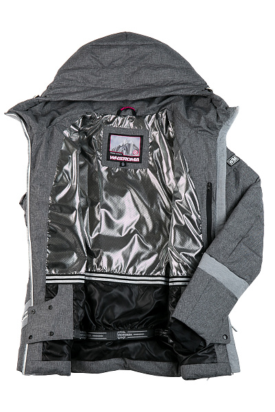 Женский горнолыжный Пуховик WHS Серый, 8783194