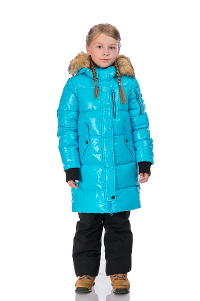 Детский зимний Пуховик WHS Голубой, 8783210