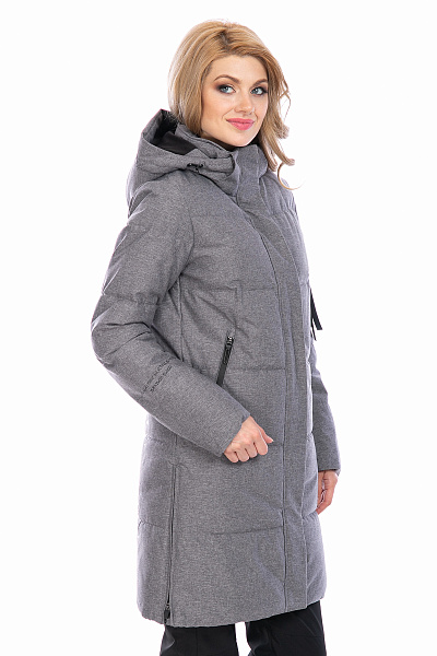 Женский зимний Пуховик WHS Серый, 8783289