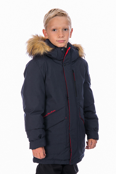 Детская зимняя Парка WHS Темно-синий, 8783193