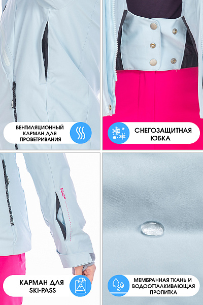 Куртка женская WHS Голубой, 8783402