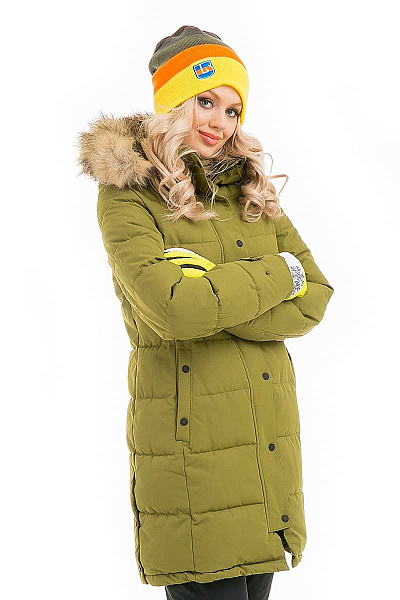 Женская зимняя Куртка WHS Зеленый, 878382