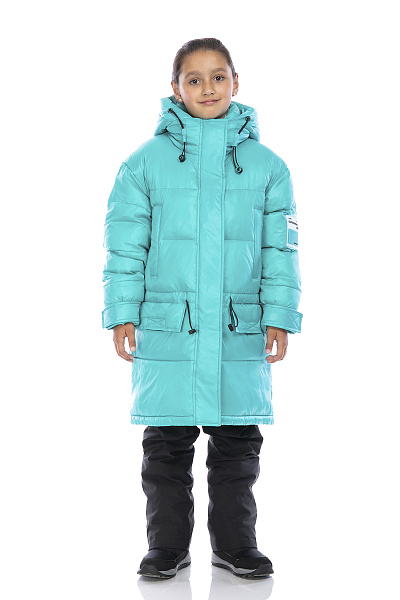 Детский зимний Пуховик WHS Бирюзовый, 8783298