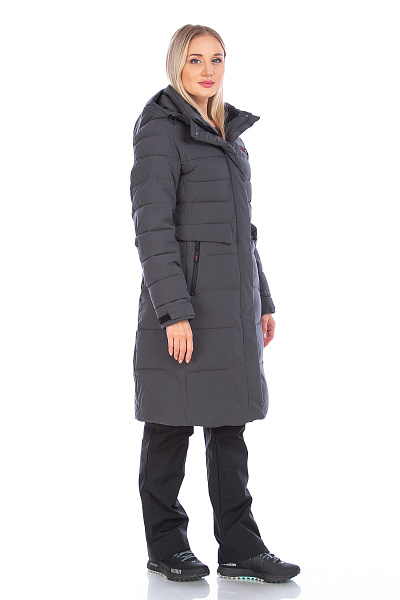 Женский зимний Пуховик Lafor Темно-серый, 76703