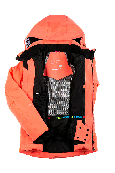 Женский горнолыжный Пуховик WHS Коралловый, 8783311
