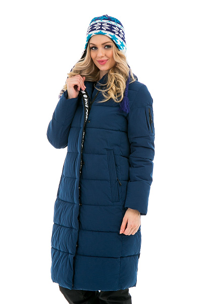 Женский зимний Пуховик WHS Синий, 8783112