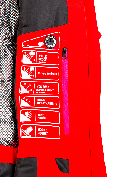 Женская горнолыжная Куртка WHS Красный, 8783343