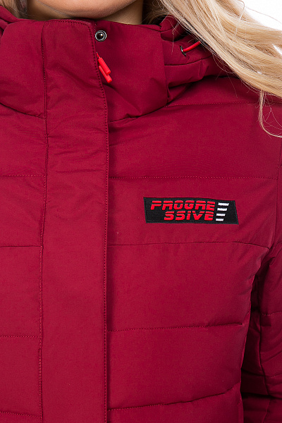 Женский зимний Пуховик WHS Бордовый, 8783205