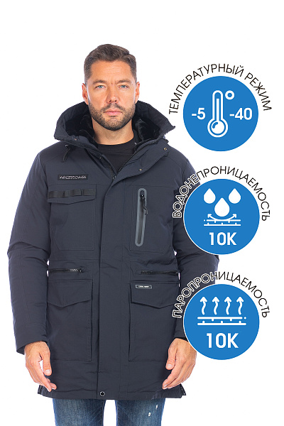 Парка WHS Темно-синий, 8783456