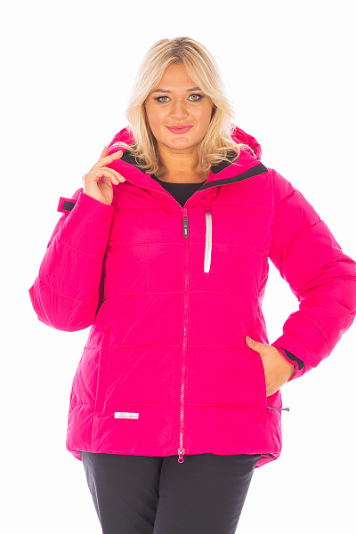 Женский зимний Пуховик Lafor Малиновый, 76702