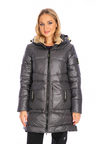Женский зимний Пуховик Lafor Темно-серый, 767011