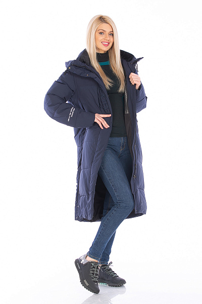 Пуховик WHS Темно-синий, 8783396
