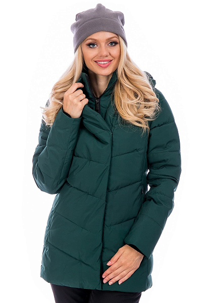 Женский зимний Пуховик WHS Зеленый, 8783151