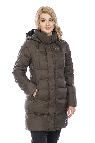 Женский зимний Пуховик Running River Хаки, 8278115