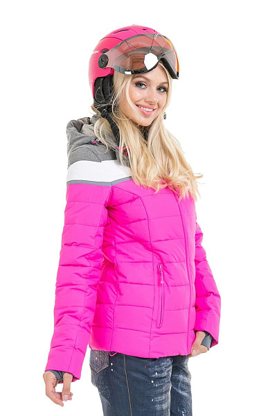 Женский горнолыжный Пуховик High Experience Малиновый, 698041