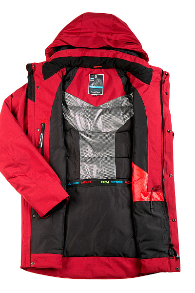 Мужская зимняя Парка WHS Бордовый, 8783286