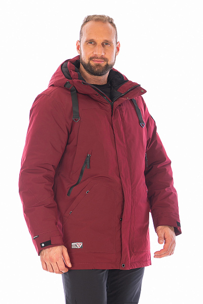 Мужская зимняя Парка WHS Бордовый, 8783357