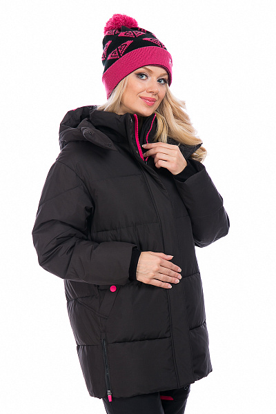 Женский зимний Пуховик WHS Черный, 8783227