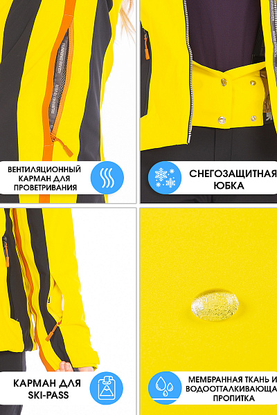Женский горнолыжный Костюм Running River Желтый, 8278143K1