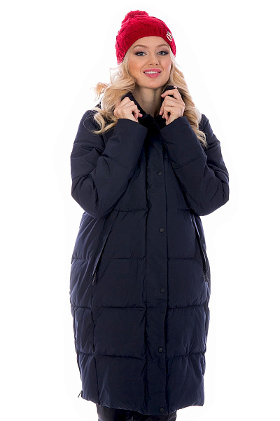 Женский зимний Пуховик WHS Темно-синий, 8783155