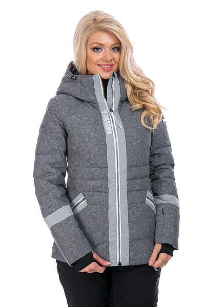 Женский горнолыжный Пуховик WHS Серый, 8783194