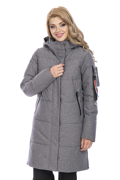 Женский зимний Пуховик WHS Серый, 8783289