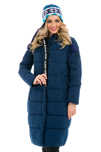 Женский зимний Пуховик WHS Синий, 8783112